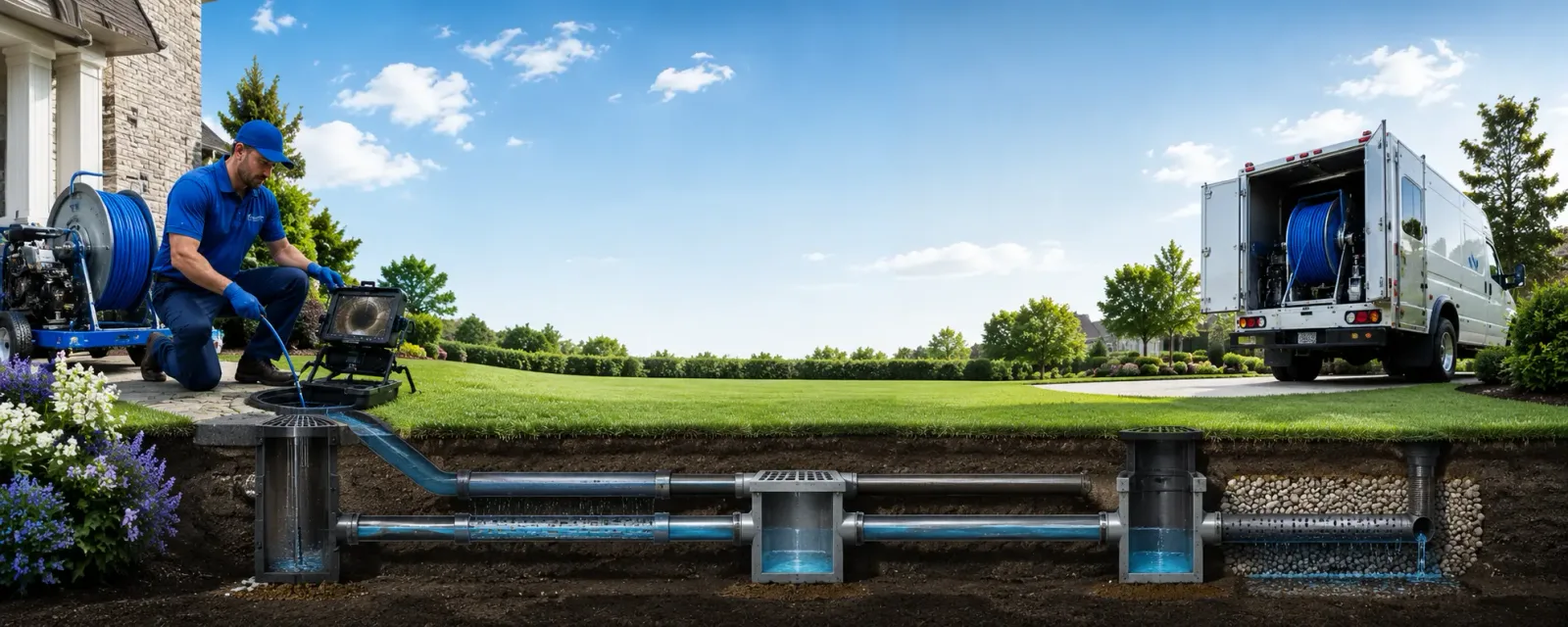 Outdoor drain cleaning information for Sharon, VT